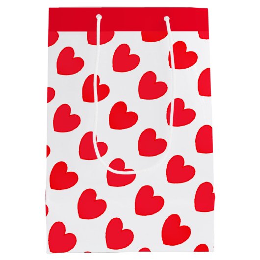 Red Hearts Mittlere Geschenktüte (Rückseite)