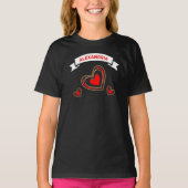 Red Hearts Moderne Liebe Trendy Fun personalisiere T-Shirt (Vorderseite)