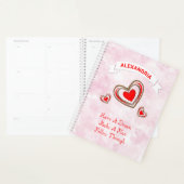 Red Hearts Moderne Liebe Trendy Planer (Anzeige)