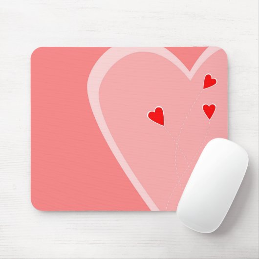 Red Hearts Mousepad (Mit Mouse)