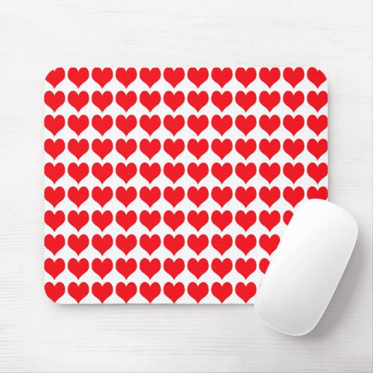 Red Hearts Mousepad (Mit Mouse)
