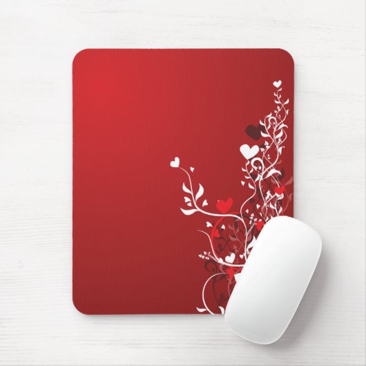 Red Hearts Mousepad (Mit Mouse)
