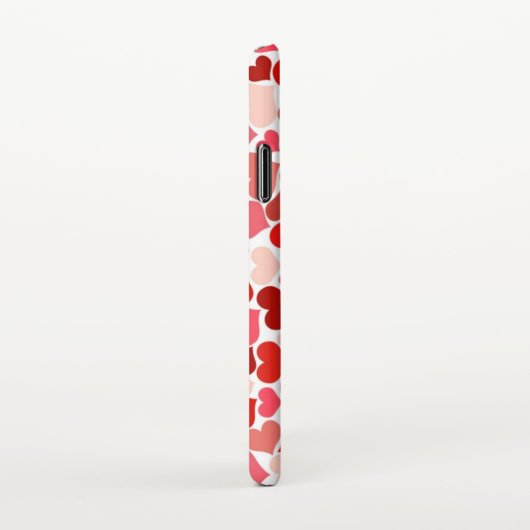 Red Hearts Mousepad iPhone Hülle (Rechte Seite)