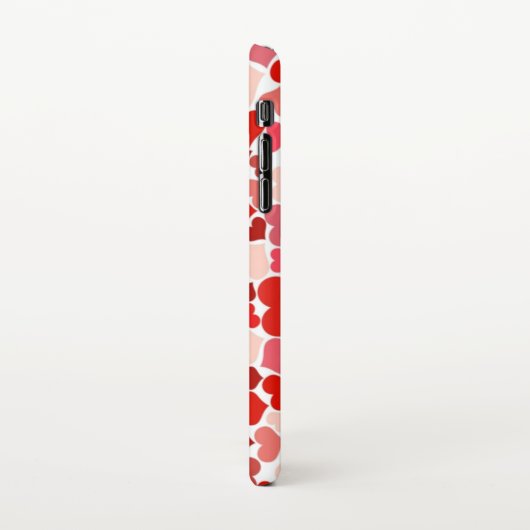 Red Hearts Mousepad iPhone Hülle (Linke Seite)