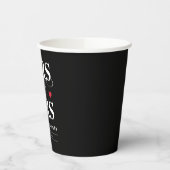Red Hearts Mrs & Mrs Lesbian Wedding Black Pappbecher (Links)