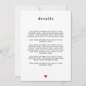 Red Hearts Mrs & Mrs Lesbian Wedding Two in One Einladung (Rückseite)