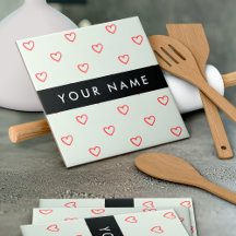 Red Hearts Muster, Liebe, Ihr Name, Personalisiere