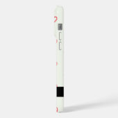 Red Hearts Muster, Liebe, Ihr Name, Personalisiere iPhone Hülle (Linke Seite)