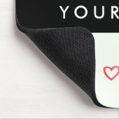 Red Hearts Muster, Liebe, Ihr Name, Personalisiere Mousepad (Ecke)