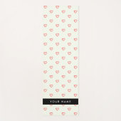 Red Hearts Muster, Liebe, Ihr Name, Personalisiere Yogamatte (Vorderseite)