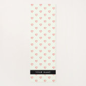 Red Hearts Muster, Liebe, Ihr Name, Personalisiere Yogamatte (Rückseite)