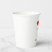 Red Hearts Niedlich Couple Wedding Valentinstag 20 Pappbecher (Rechts)