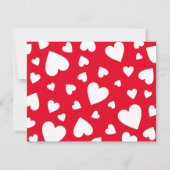 Red Hearts Niedlich Girly Note Card Mitteilungskarte (Rückseite)
