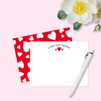 Red Hearts Niedlich Girly Note Card