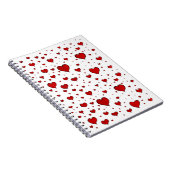 Red Hearts Notebook Notizblock (Rechte Seite)
