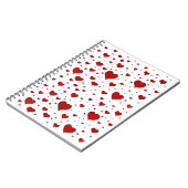 Red Hearts Notebook Notizblock (Linke Seite)