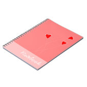 Red Hearts Notebook Notizblock (Linke Seite)