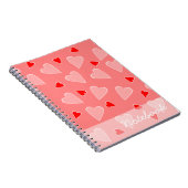 Red Hearts Notebook Notizblock (Rechte Seite)
