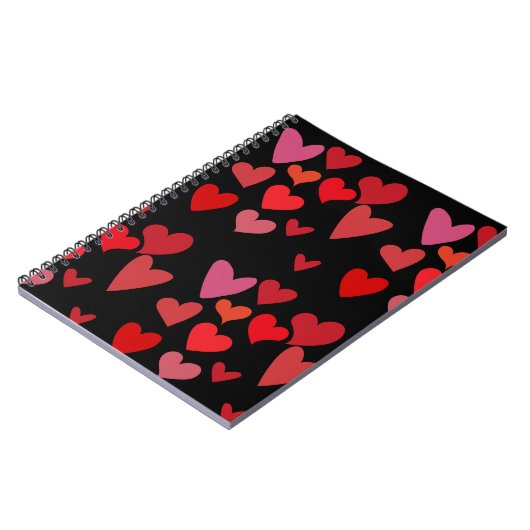 Red Hearts Notizblock (Linke Seite)