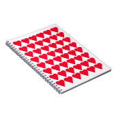 Red Hearts Notizblock (Rechte Seite)