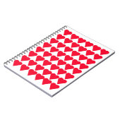 Red Hearts Notizblock (Linke Seite)