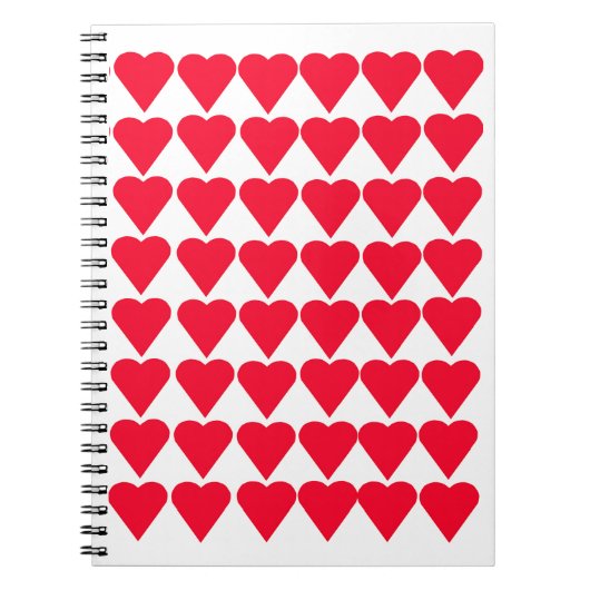 Red Hearts Notizblock (Vorderseite)