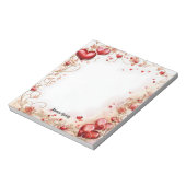 Red Hearts Notizblock (Rotiert)