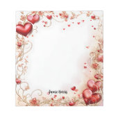 Red Hearts Notizblock (Vorderseite)