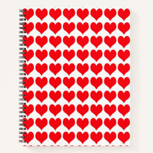 Red Hearts Notizblock