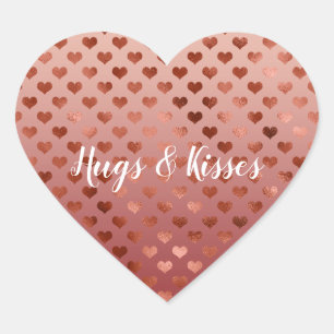 Red Hearts Ombre Herz-Aufkleber