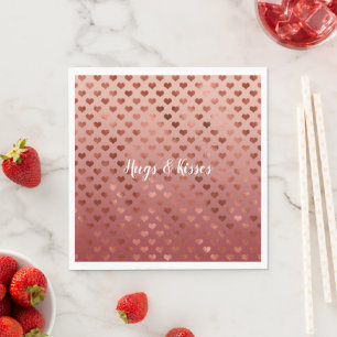 Red Hearts Ombre Serviette