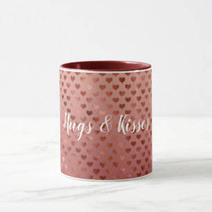 Red Hearts Ombre Tasse
