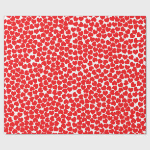 Red Hearts on White Geschenkpapier