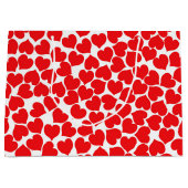 Red Hearts on White Große Geschenktüte (Vorderseite)