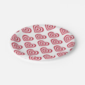 Red Hearts Pappteller (Schrägansicht)