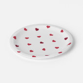 Red Hearts Pappteller (Schrägansicht)