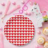 Red Hearts Pappteller (Party)
