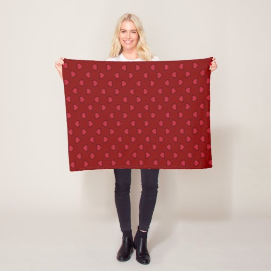 Red Hearts Pattern Fleece Blanket (Beispiel)