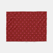 Red Hearts Pattern Fleece Blanket (Vorderseite (Horizontal))