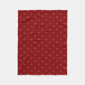 Red Hearts Pattern Fleece Blanket (Vorderseite)