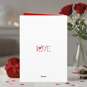 Red Hearts Pattern Love Script Happy Valentine's Karte