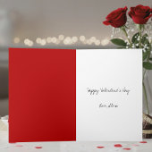 Red Hearts Pattern Love Script Happy Valentine's Karte