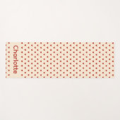 Red Hearts Pattern on Cream Background Yoga Mat Yogamatte (Vorderseite (Horizontal))