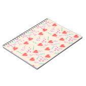 Red Hearts pattern Spiral Foto Notebook Notizblock (Linke Seite)