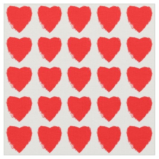 Red Hearts Pattern Stoff (Nahaufnahme)