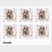 Red Hearts Pattern Valentine's Day Custom Sticker (Blatt)