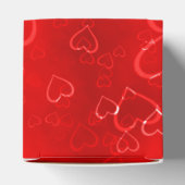 Red Hearts Pattern Valentine's Day Geschenkschachtel (Oben)