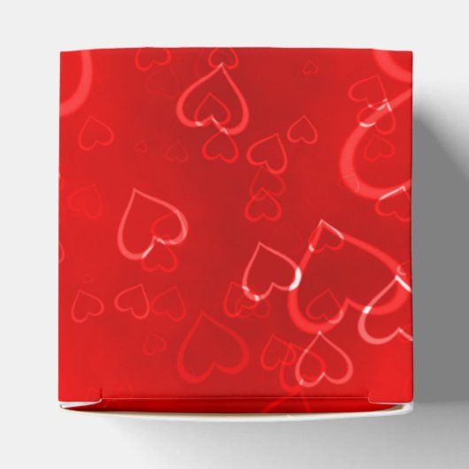 Red Hearts Pattern Valentine's Day Geschenkschachtel (Oben)