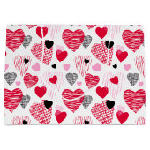 Red Hearts Pattern Valentine's Day Große Geschenktüte (Vorderseite)
