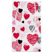 Red Hearts Pattern Valentine's Day Kleine Geschenktüte (Vorderseite)